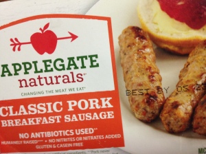 Applegate Classic Pork Breakfast Sausages are paleo-friendly! These are pre-cooked as well. 