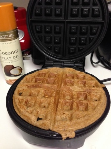 Fresh waffle straight from the wafflemaker... NOMS!